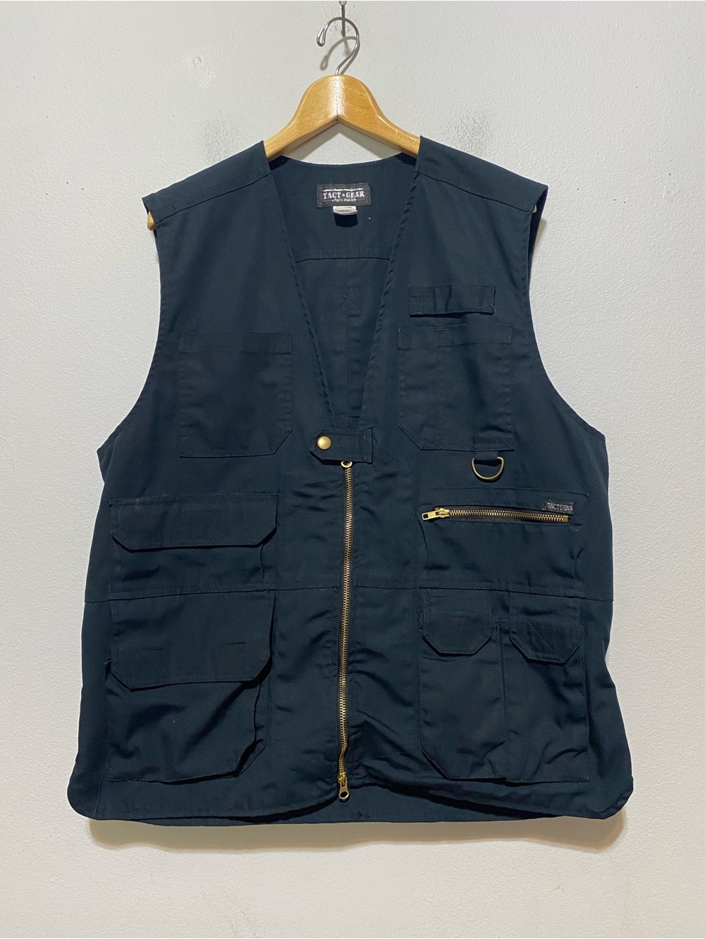 Tact Squad Tactical Vest Men's Large Black Utility Pockets Full Zip Tact Gear